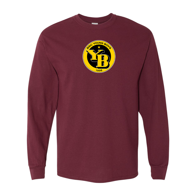 Men's Young Boys Soccer Gildan Heavy Cotton Long Sleeve T-Shirt